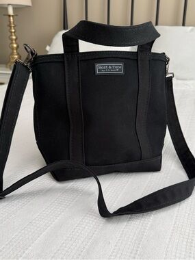 L.L. Bean Black 80th Anniversary Boat & Tote Crossbody Bag